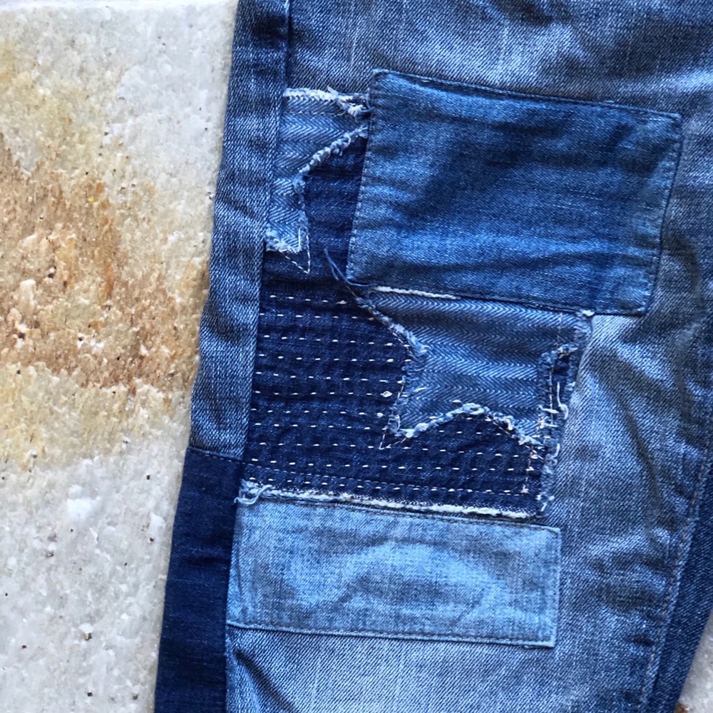 Patched jeans